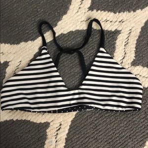 Black and white bikini top